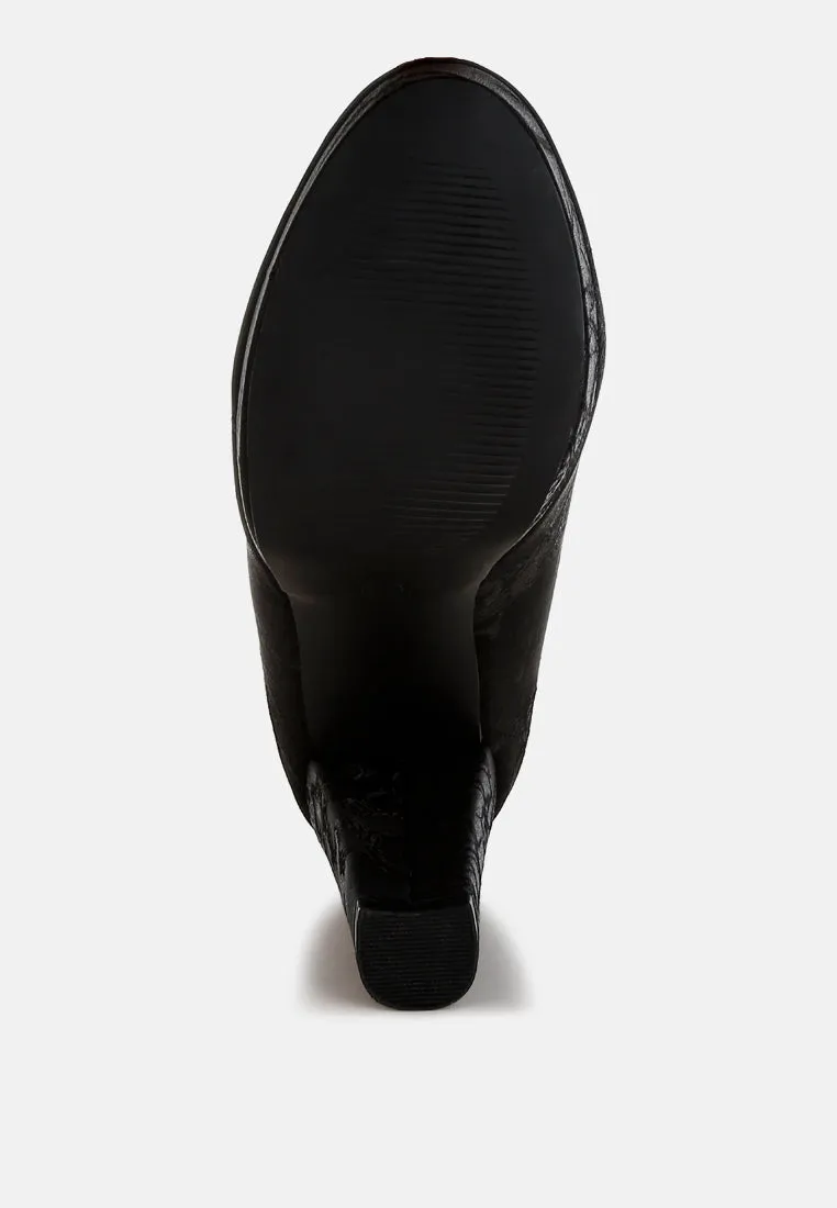 Platform Block Heel Pumps By RUW