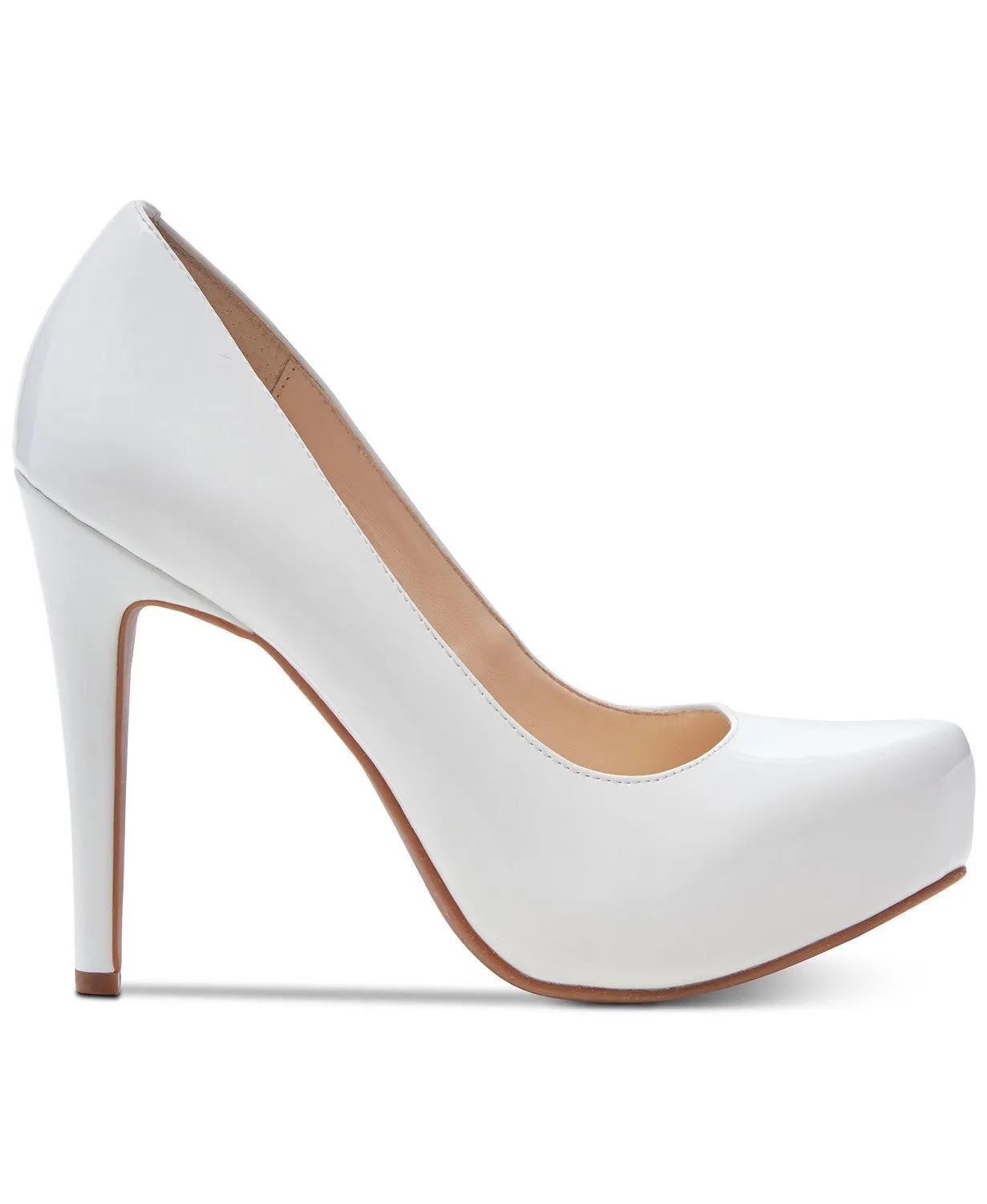 Platform Simpson Bright Local delivery White Jessica Patent Heel Customer-first Leather High Pumps Parisah