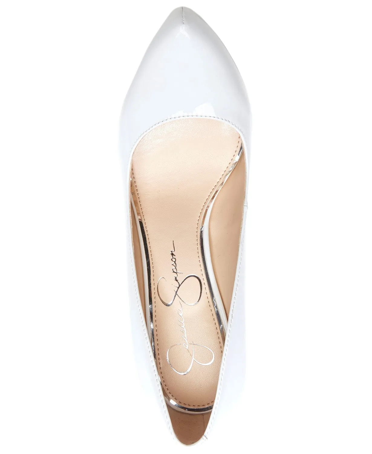 Platform Simpson Bright Local delivery White Jessica Patent Heel Customer-first Leather High Pumps Parisah