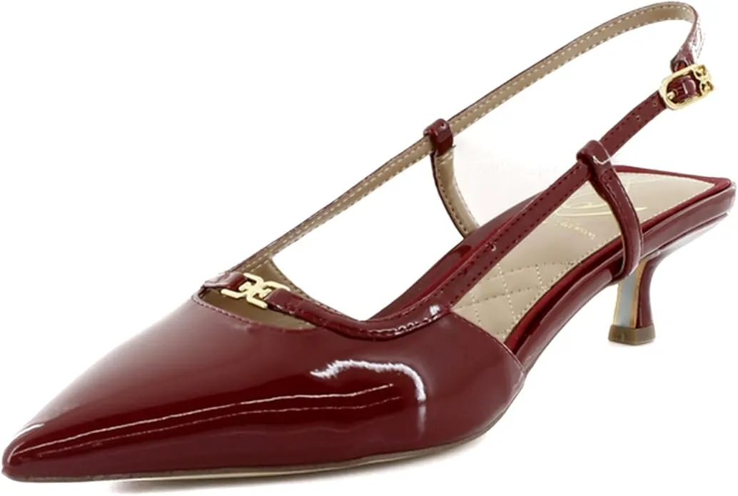 Pointed Deep Fashion Remote-controlled Eco-friendly technology Kitten Scarlet Heeled Sam Slingback Toe Edelman Pumps Toni