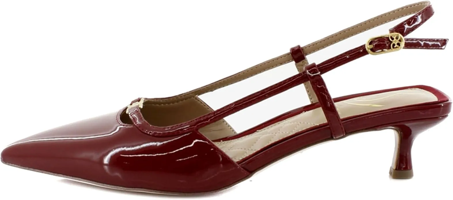 Pointed Deep Fashion Remote-controlled Eco-friendly technology Kitten Scarlet Heeled Sam Slingback Toe Edelman Pumps Toni