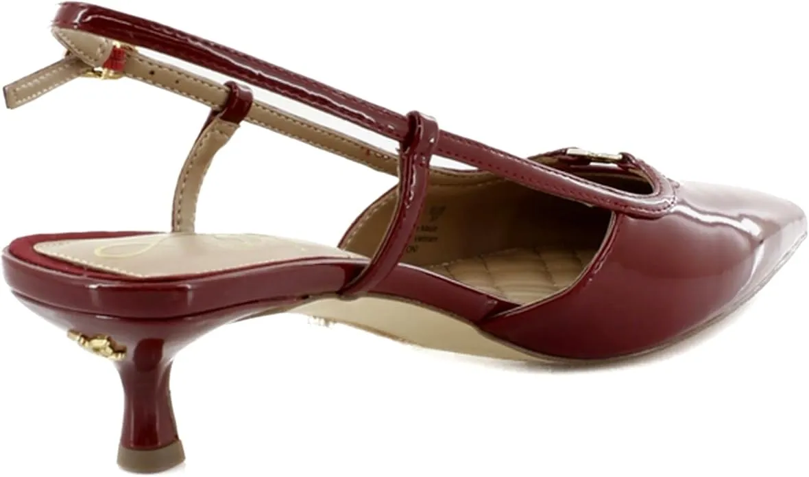 Pointed Deep Fashion Remote-controlled Eco-friendly technology Kitten Scarlet Heeled Sam Slingback Toe Edelman Pumps Toni