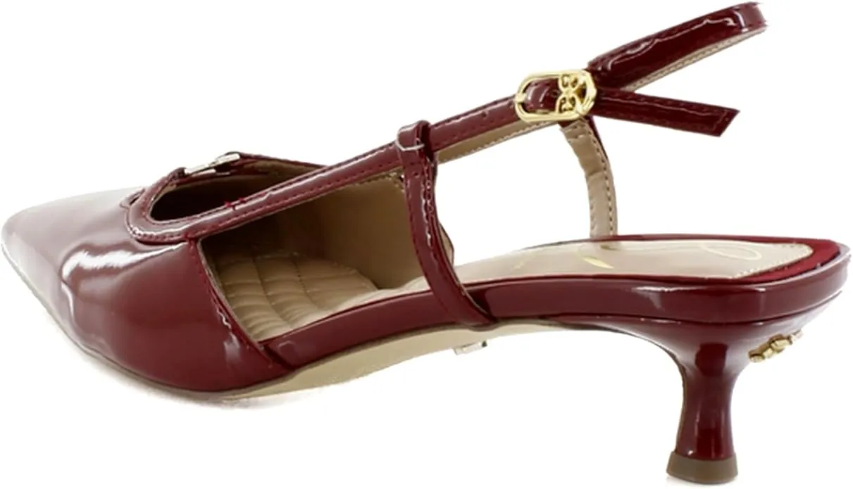 Pointed Deep Fashion Remote-controlled Eco-friendly technology Kitten Scarlet Heeled Sam Slingback Toe Edelman Pumps Toni