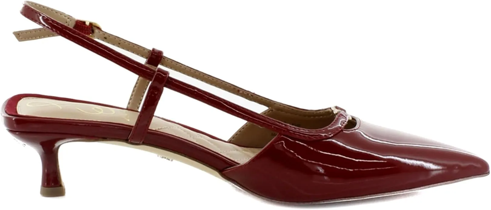 Pointed Deep Fashion Remote-controlled Eco-friendly technology Kitten Scarlet Heeled Sam Slingback Toe Edelman Pumps Toni
