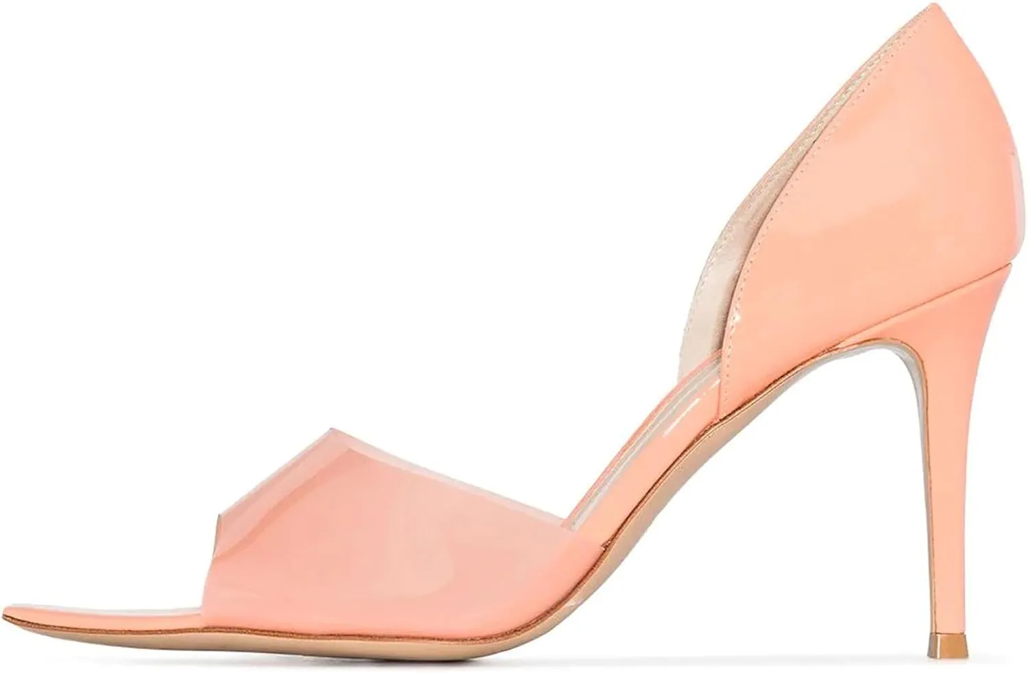 Pointed Peep Toe Clear Stilletos Heels Shoes Fashion Dress Slip On Pumps Shoes Sexy Party Wedding High Heel Comfortable Daily Dating Sandals