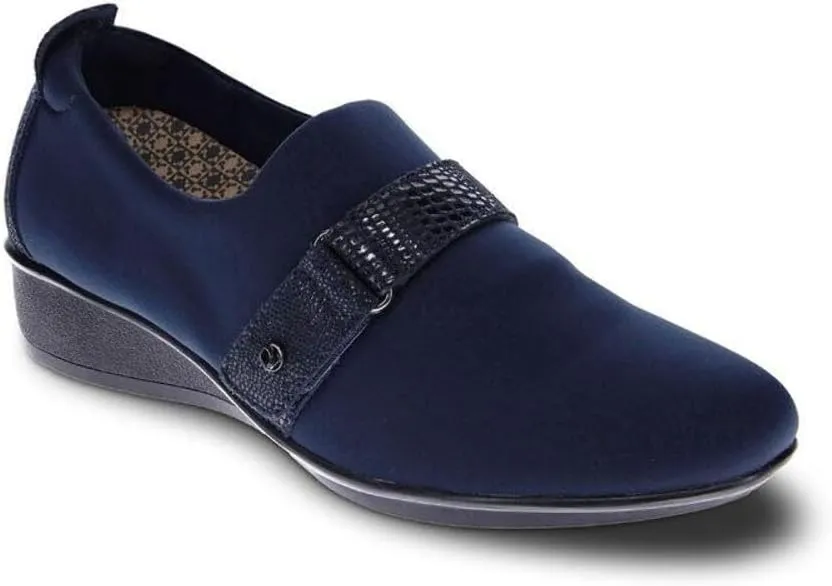 Revere Genoa Women's Stretch Loafer - Elegant Adjustable Leather with Super Soft Stretch Upper and Contoured Removable Footbeds
