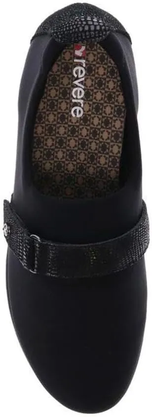 Revere Genoa Women's Stretch Loafer - Elegant Adjustable Leather with Super Soft Stretch Upper and Contoured Removable Footbeds