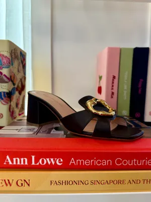 RUPERT SANDERSON | WATER PEBBLE BLOCK HEEL MULE