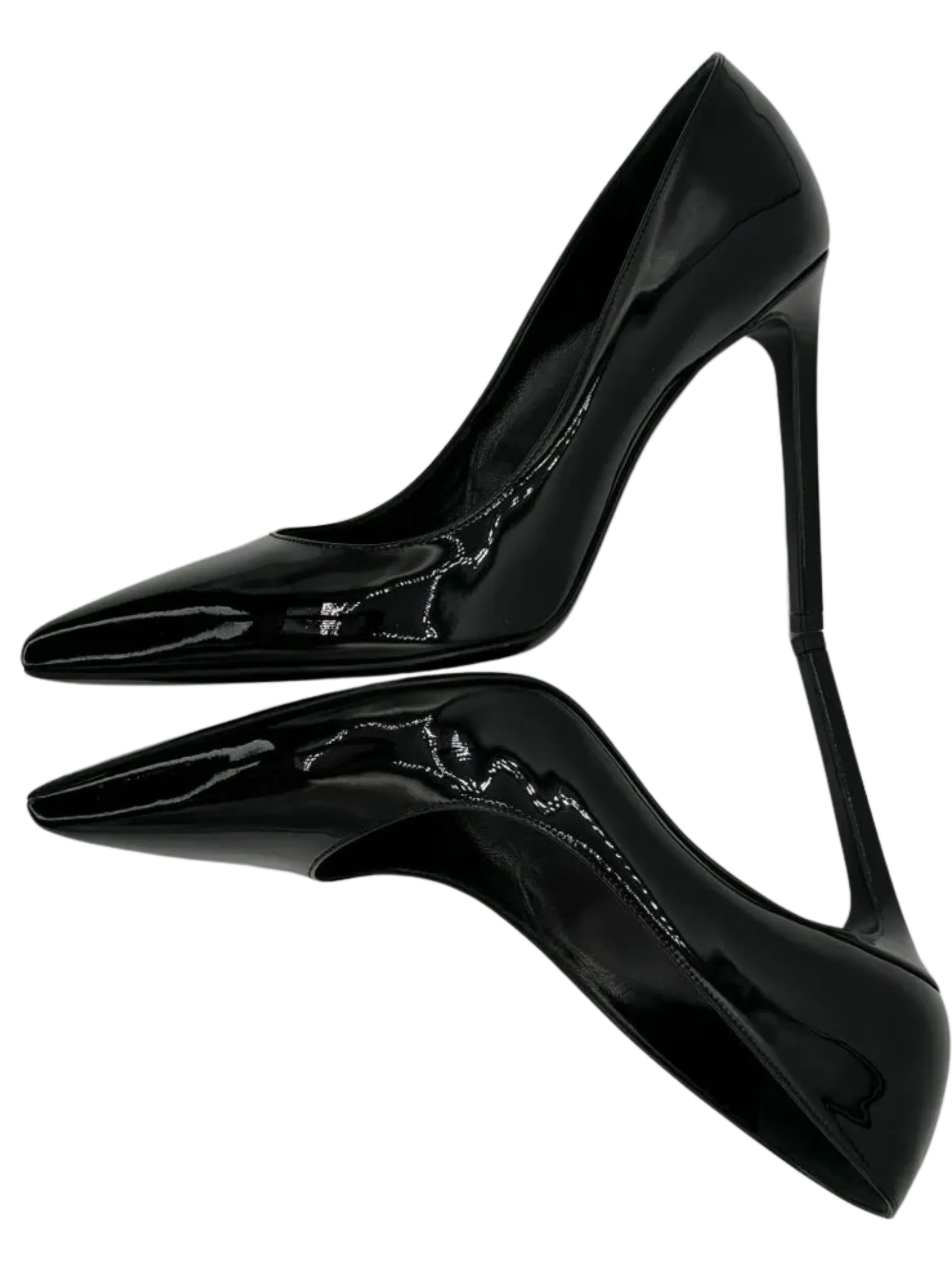 Saint Laurent Black Patent Leather Pointed Toe Pumps