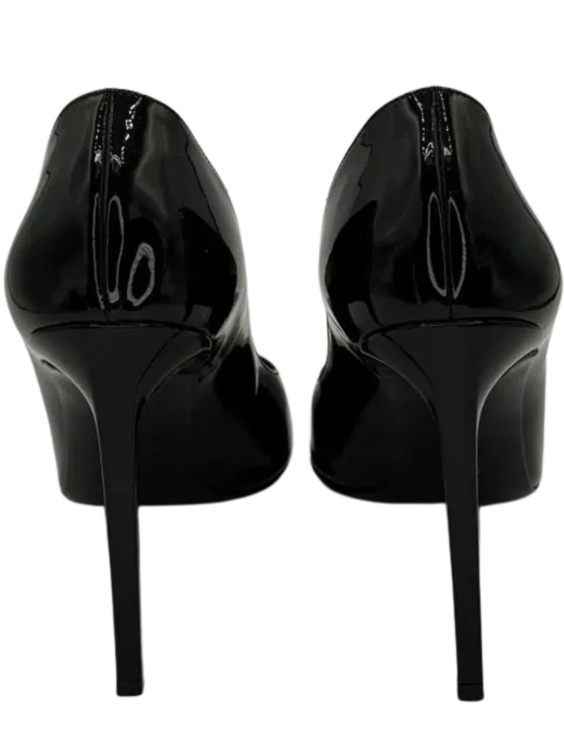 Saint Laurent Black Patent Leather Pointed Toe Pumps