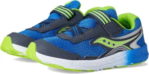 Saucony Ride 10 Jr Sneaker, Navy/Green, 4.5 X-Wide US Unisex Little_Kid