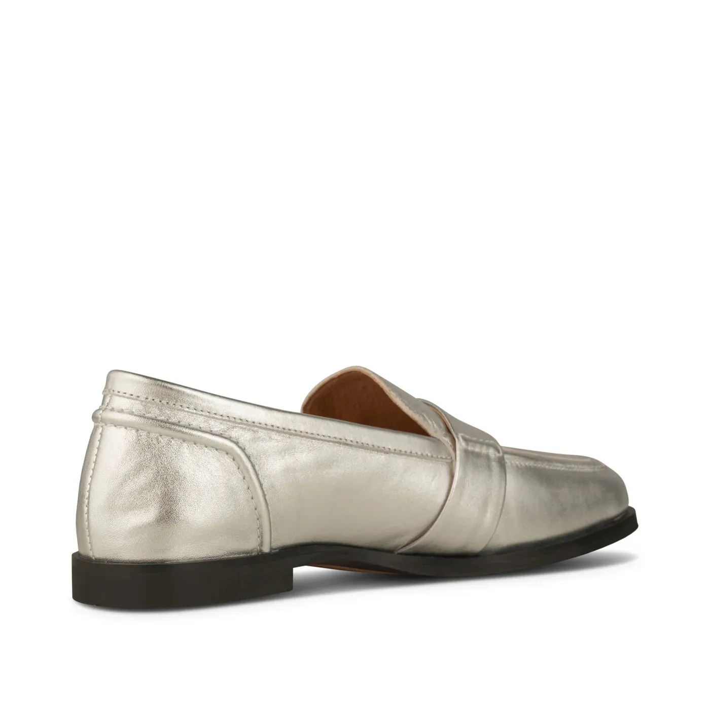 Shoe The Bear - Erika Saddle Loafer Leather in Silver Metallic