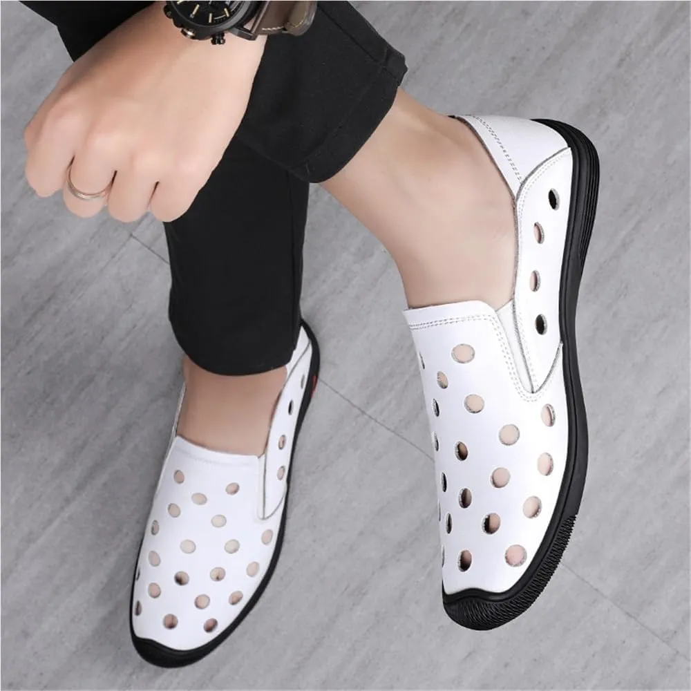 Simple Breathable Loafer Shoes Mens Loafers Shoe Flexible Flat Heel Slip Resistant Outdoor Casual Slip-on