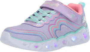 Skechers Unisex-Child Lights-Retro Hearts Sneaker