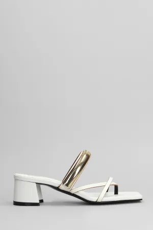 Slipper-Mule in white leather