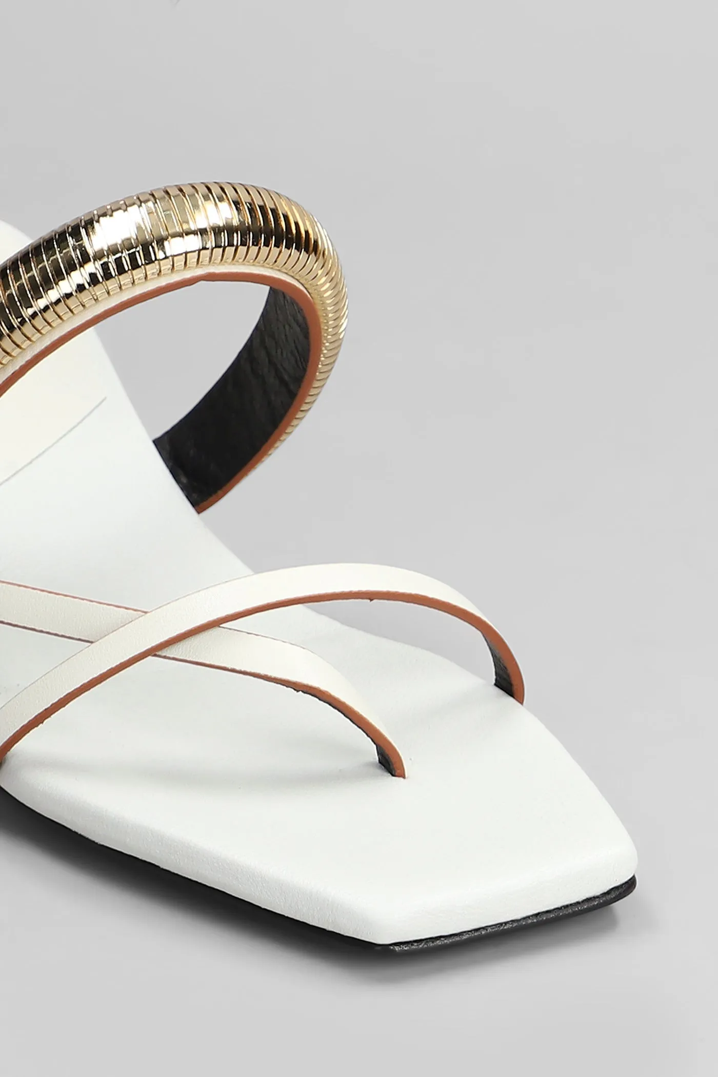 Slipper-Mule in white leather
