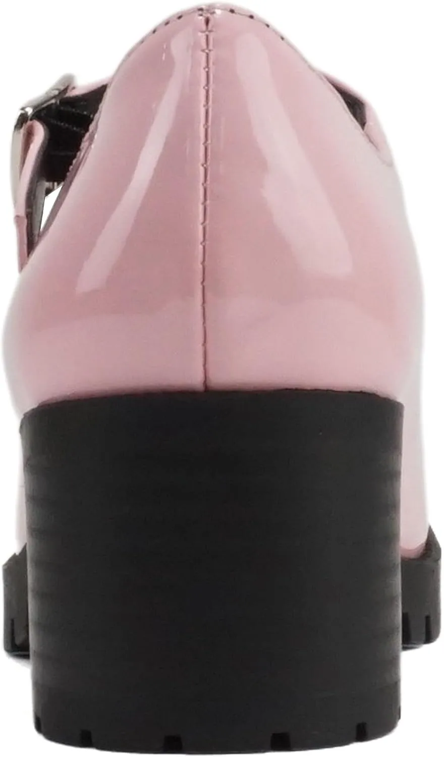 Soda Boxer-2 Kids/Children/Girls Fashion Mary Jane Style Rounded Chunky Block Lug Sole Heel with Adjustable Strap