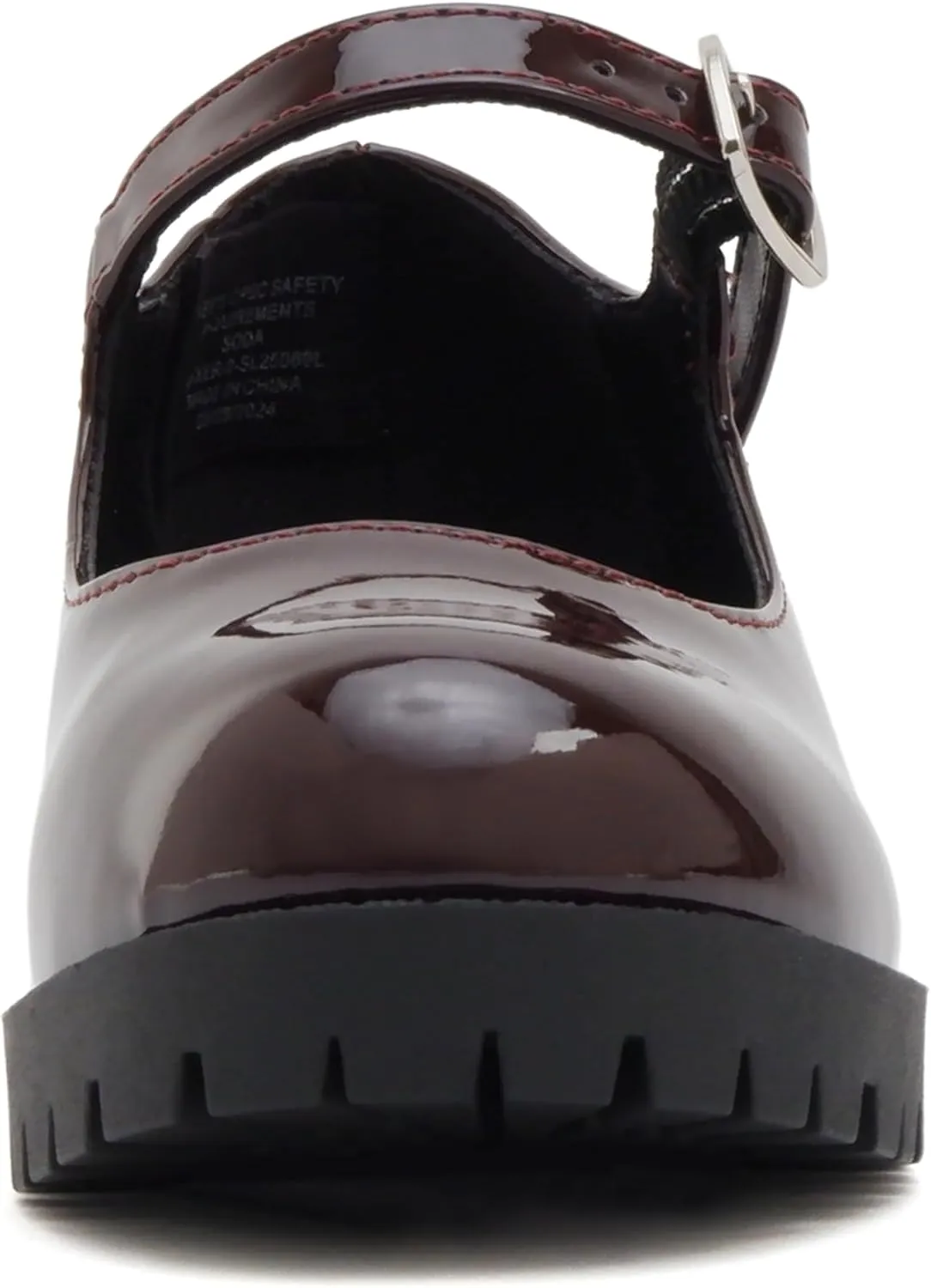 Soda Boxer-2 Kids/Children/Girls Fashion Mary Jane Style Rounded Chunky Block Lug Sole Heel with Adjustable Strap
