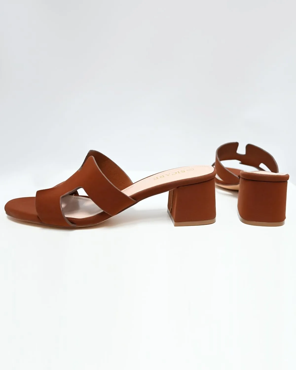 Square Open Toe Strappy Heels Sandals Low Block Chunky Heeled Sandals Slip On Slide Mules Sandals Comfortable Casual Black White Tan Dress Sandals for Women