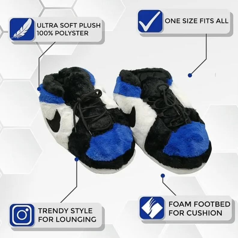 Stardust Gemstones Fluffy Warm Home Shoes for Men and Women Sneaker Slippers Comfy Kicks Winter Warm Plush Slippers Fleece Lined Sneakers Anti-skid Rubber Sole Fluffy Shoes