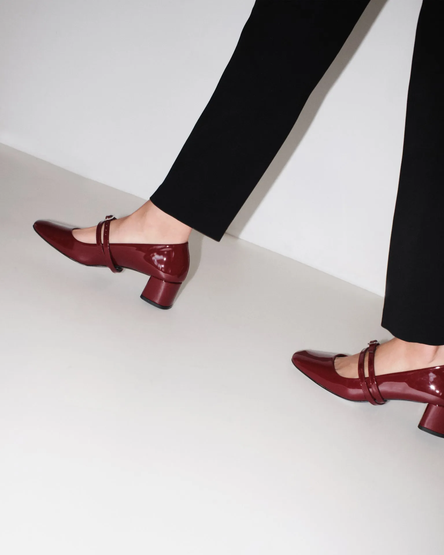Stem Pump in Bordeaux Patent Leather