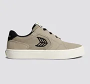 T20 PRO Plaza Taupe Suede and Mesh Black Logo Sneaker