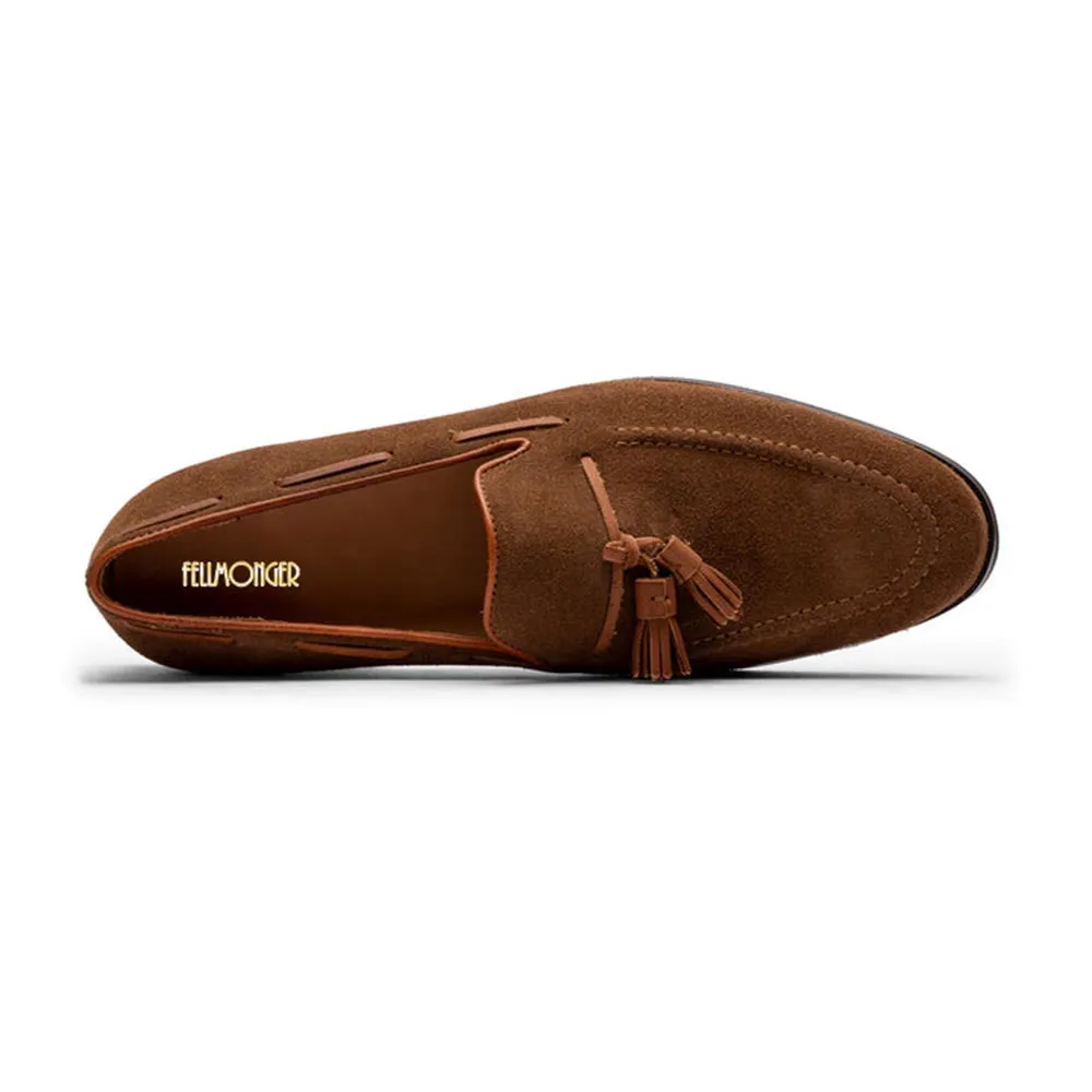 Tan Suede Loafer With Leather Tassels