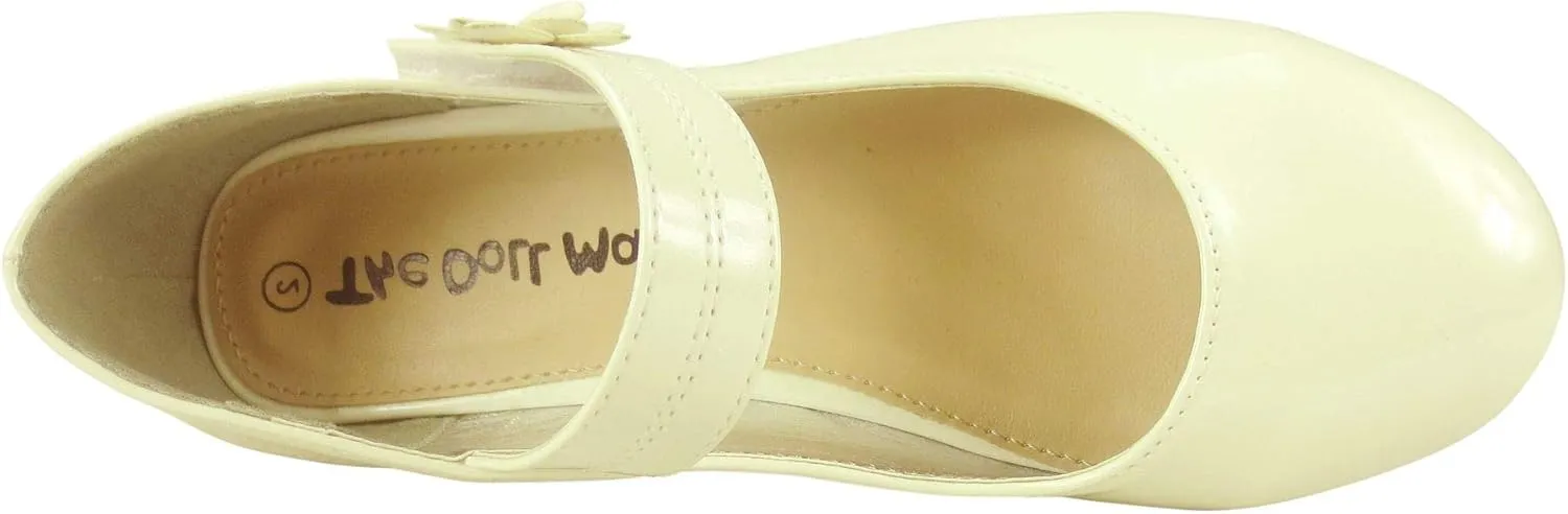 The Doll Maker Girl's Glitter Pump for Toddler/Little Kid/Big Kid Dress Shoes