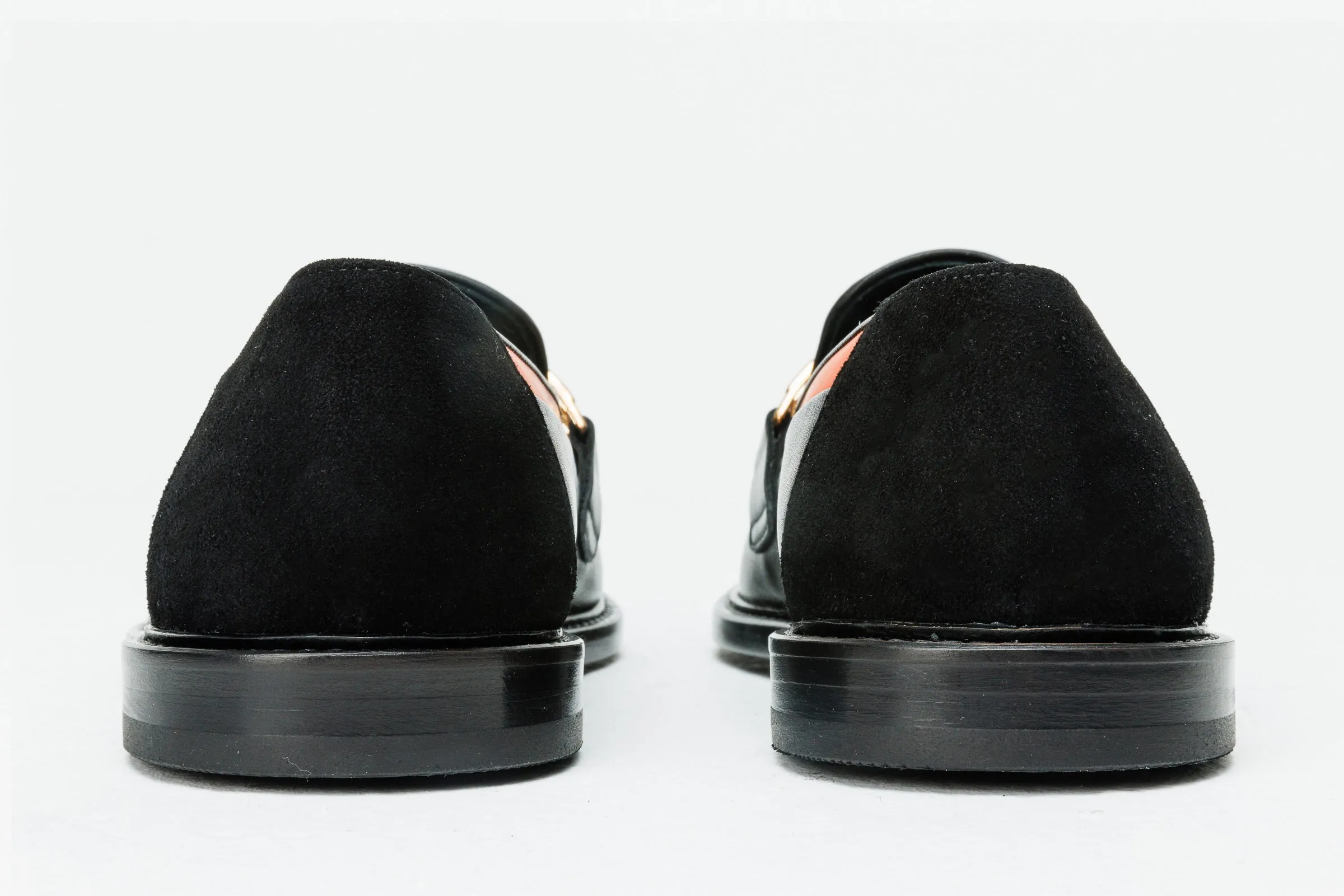 The Gemena Black & Orange Leather Bit Dress Loafer Men Shoe  Final Sale!