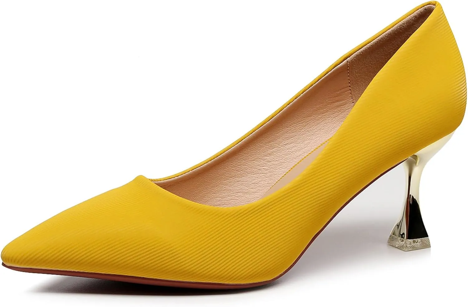 VenusCelia Women's Golden-Sun Pump Stiletto Heel Shoe