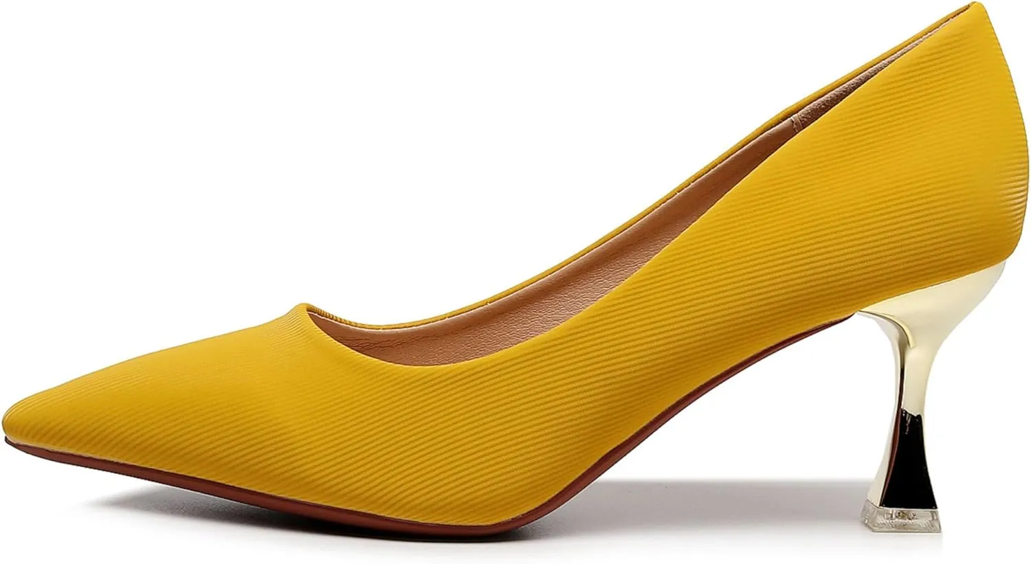 VenusCelia Women's Golden-Sun Pump Stiletto Heel Shoe