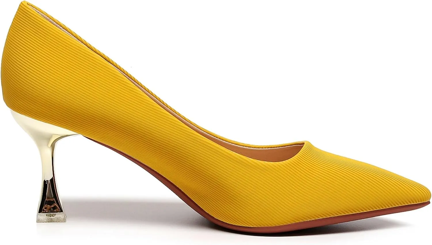 VenusCelia Women's Golden-Sun Pump Stiletto Heel Shoe