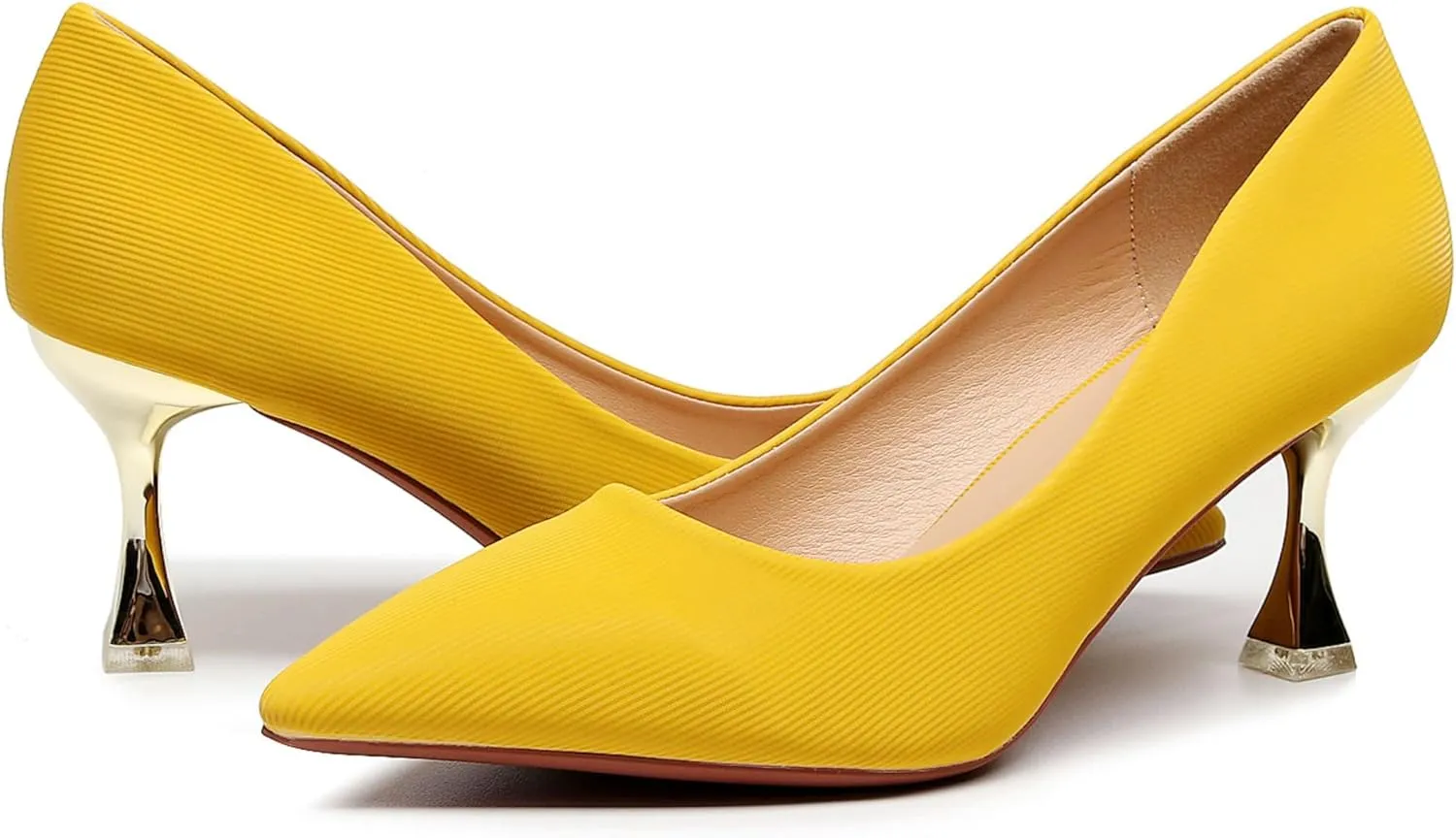VenusCelia Women's Golden-Sun Pump Stiletto Heel Shoe