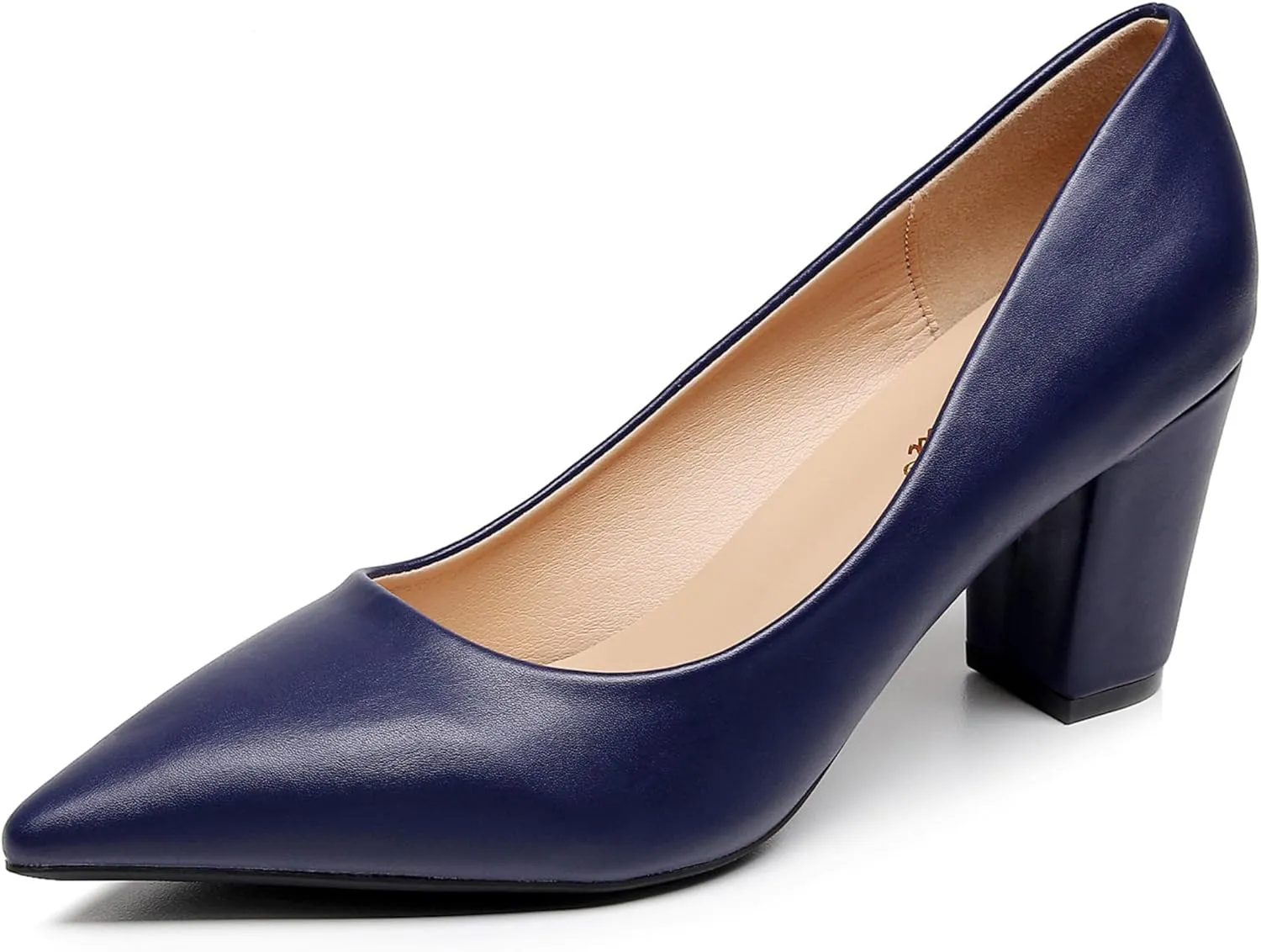 VenusCelia Women's Lewin Pump Chunky Heel Shoe