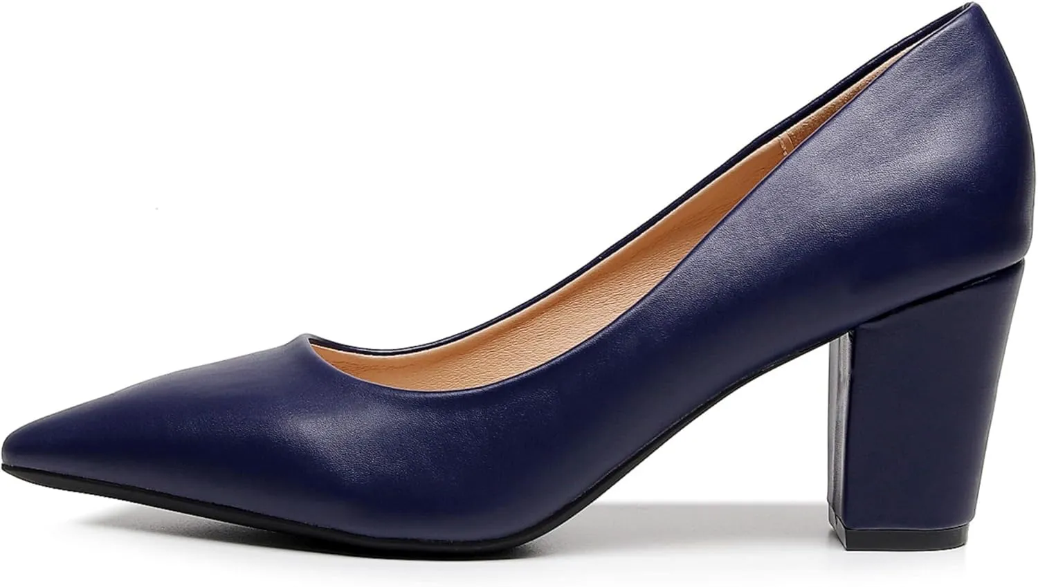 VenusCelia Women's Lewin Pump Chunky Heel Shoe
