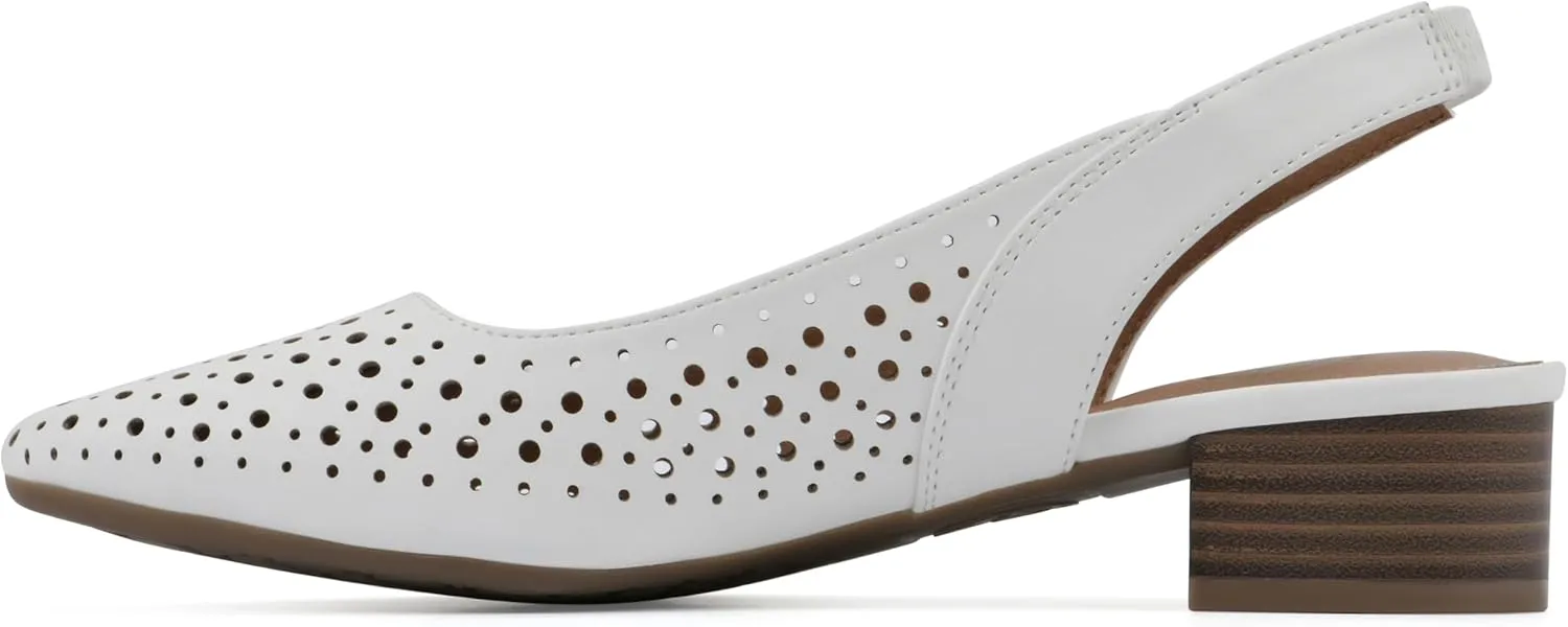 WHITE MOUNTAIN Women's Boronic Low Block Heel