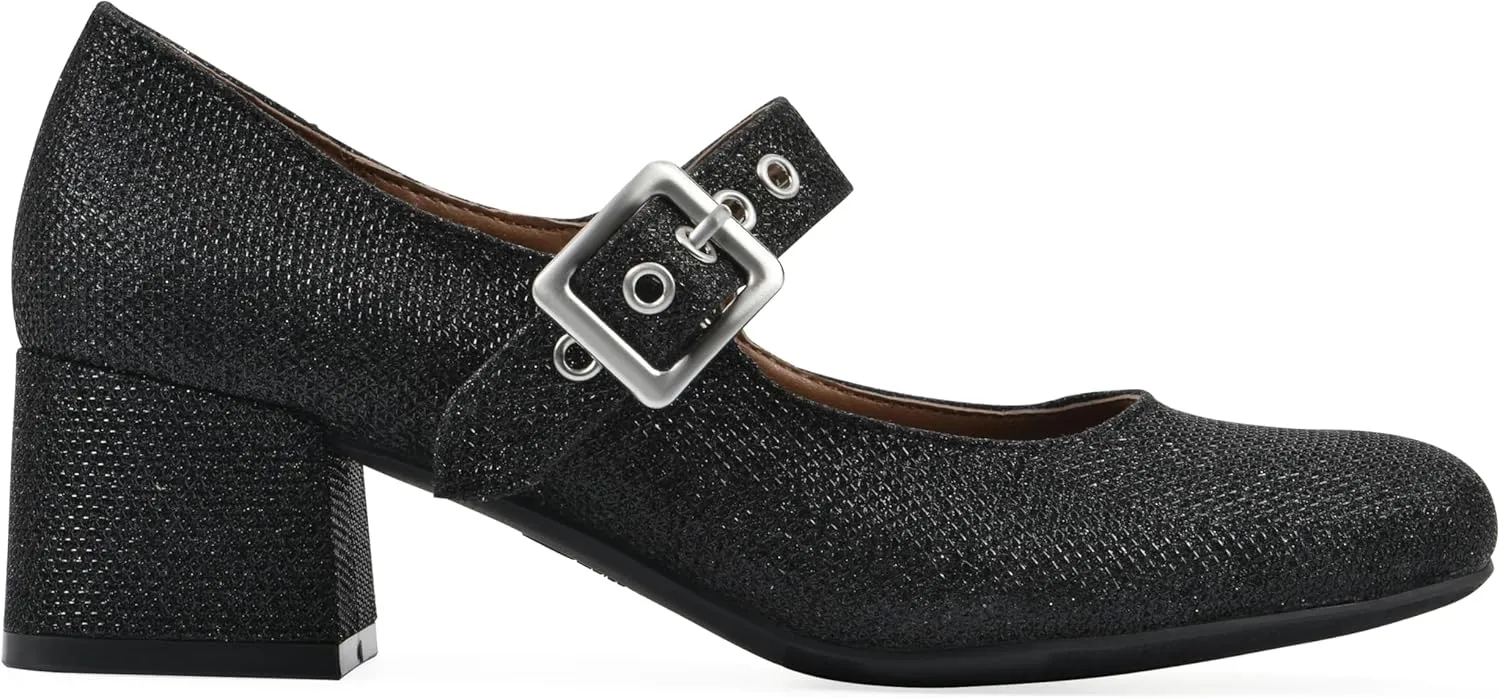 WHITE MOUNTAIN Women's Lasso Mary Jane Block Heel