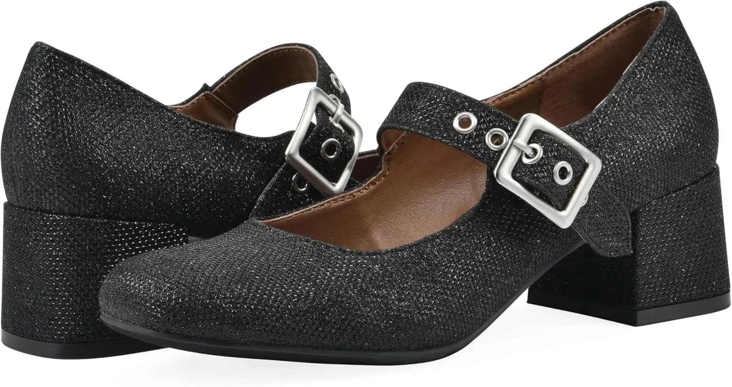 WHITE MOUNTAIN Women's Lasso Mary Jane Block Heel