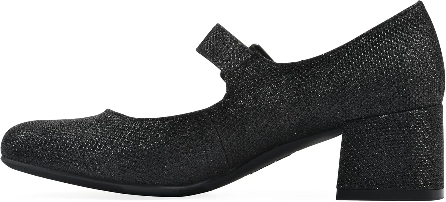 WHITE MOUNTAIN Women's Lasso Mary Jane Block Heel