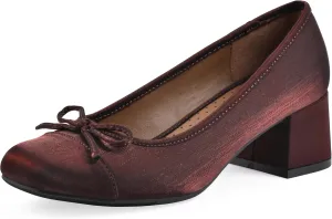 WHITE MOUNTAIN Women's Lately Cap Toe Block Heel Ballet Pump
