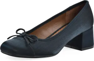WHITE MOUNTAIN Women's Lately Cap Toe Block Heel Ballet Pump