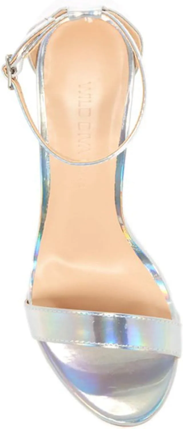 Wild Diva Women's High Chunky Block Heel Pump Dress Heeled Sandals
