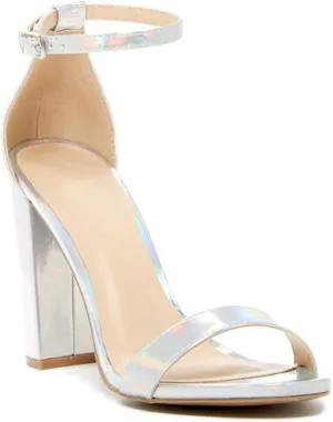 Wild Diva Women's High Chunky Block Heel Pump Dress Heeled Sandals
