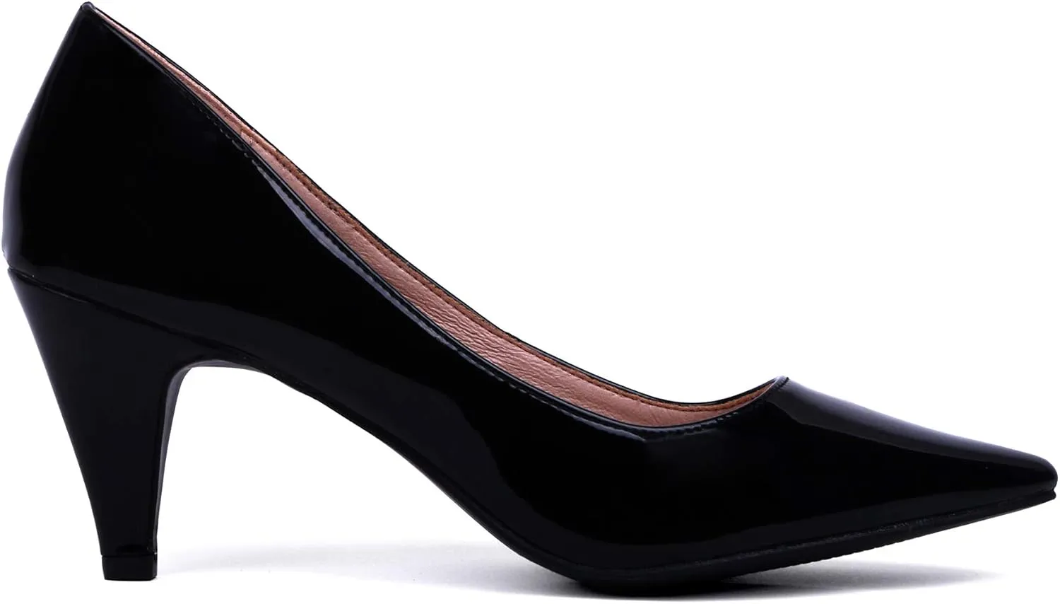 Women Classic Pointed Toe Mid Heel Pump