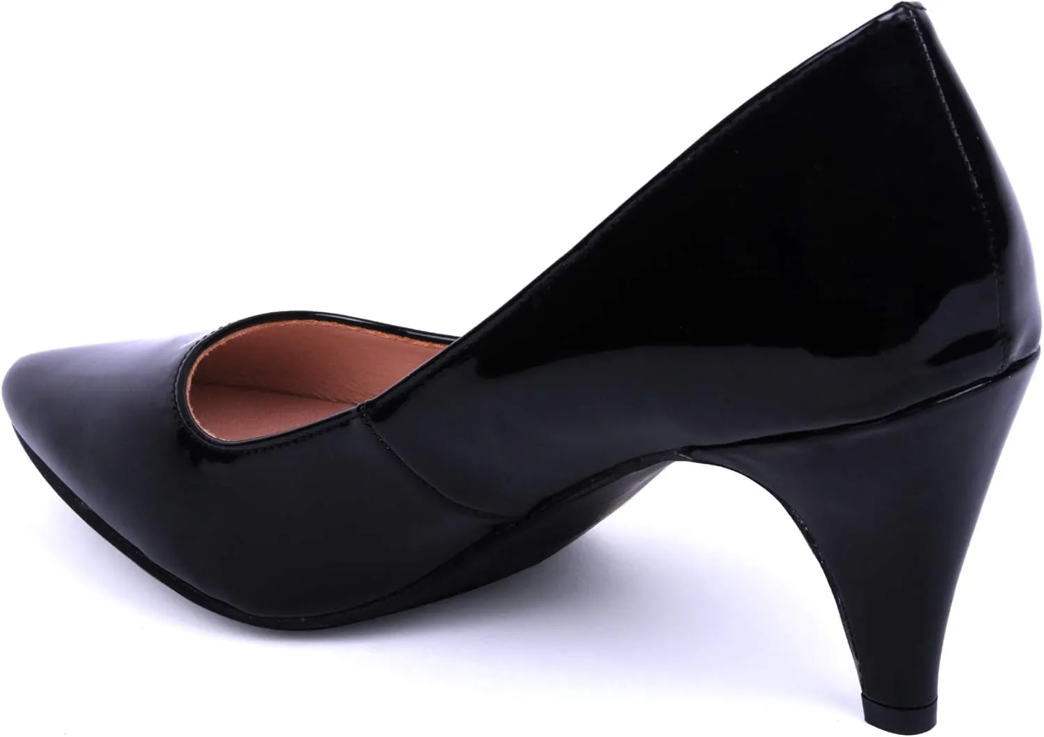 Women Classic Pointed Toe Mid Heel Pump