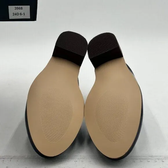 Women Round Closed Toe Mules Slip On Retro Loafer Low Chunky Block Thick Heel