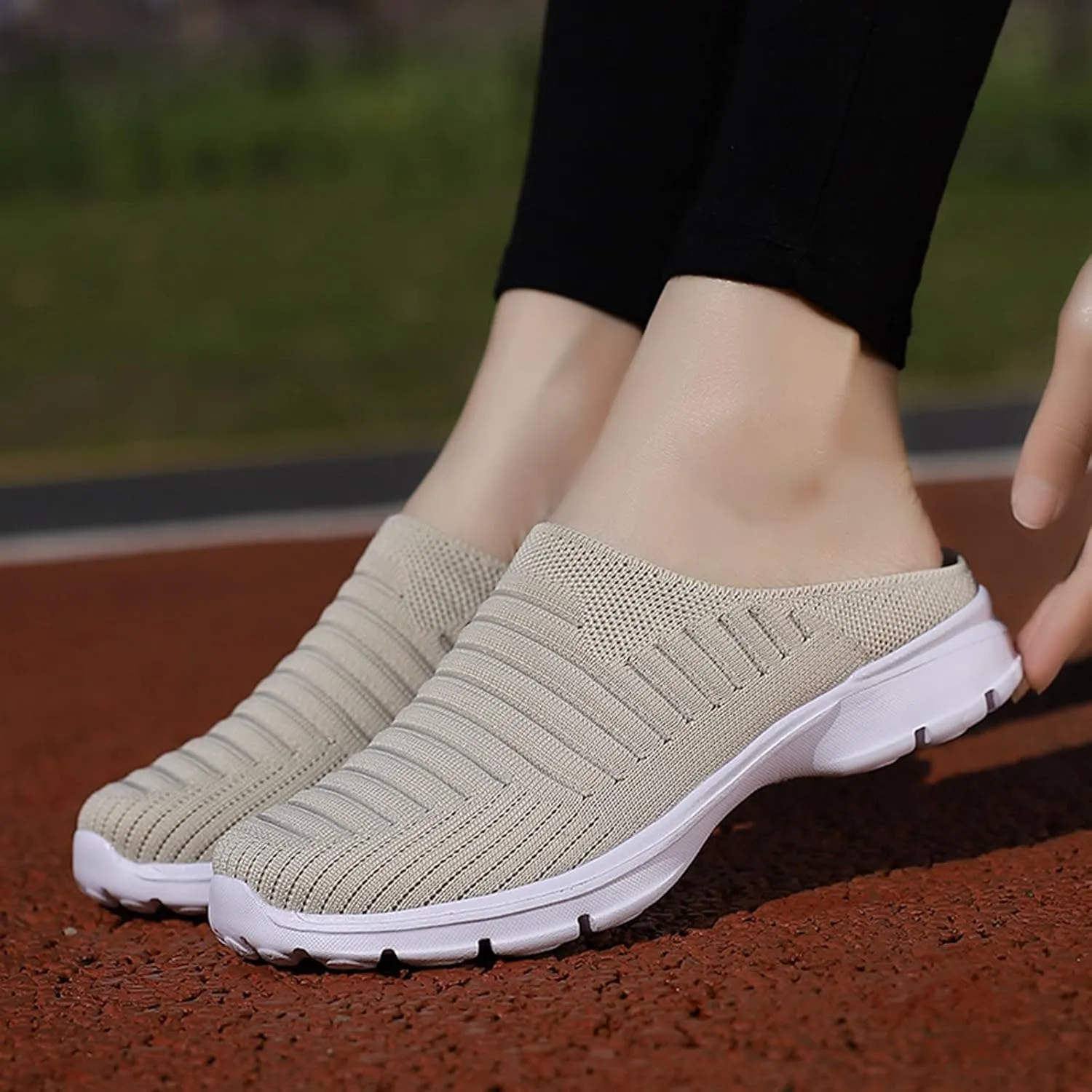 Women's Backless Slip on Mesh Sneakers Shoes Running Shoes for Men High Top Women's Shoes Casual Women Shoes Sneakers Red Tennis Shoe Loafers Dress Shoe