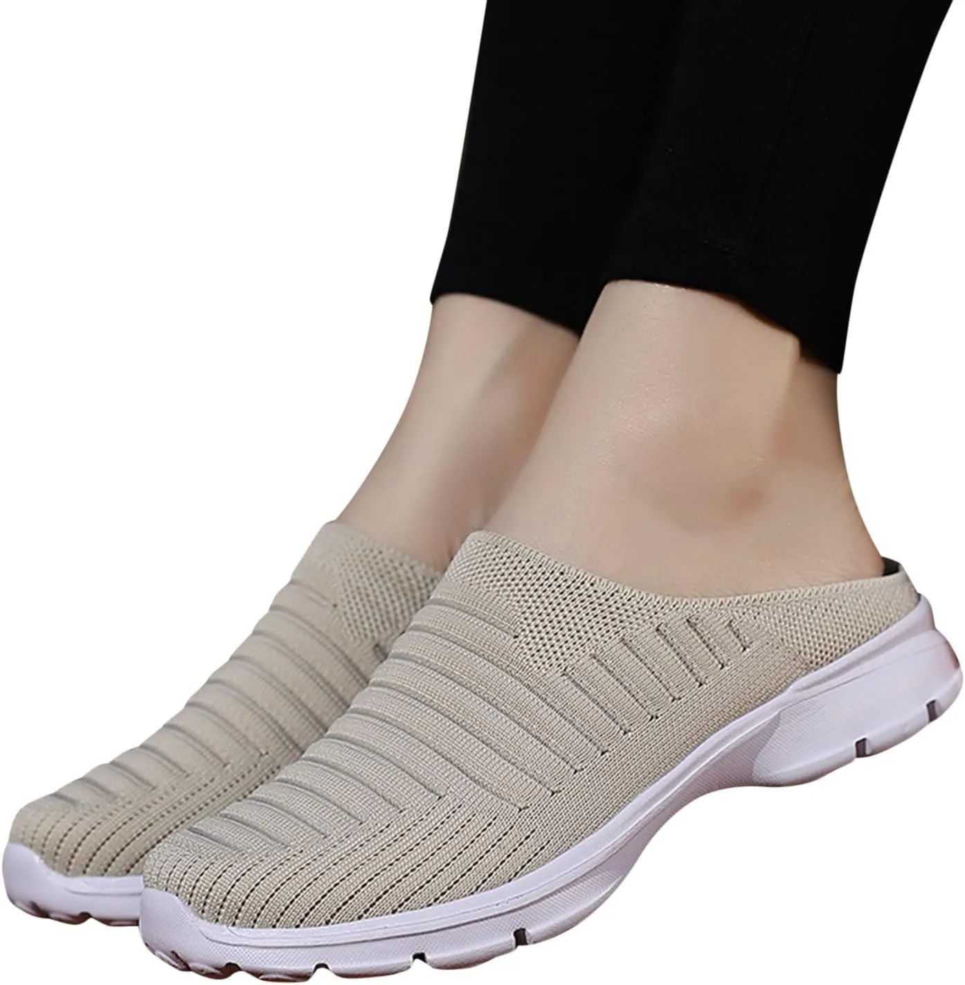 Women's Backless Slip on Mesh Sneakers Shoes Running Shoes for Men High Top Women's Shoes Casual Women Shoes Sneakers Red Tennis Shoe Loafers Dress Shoe