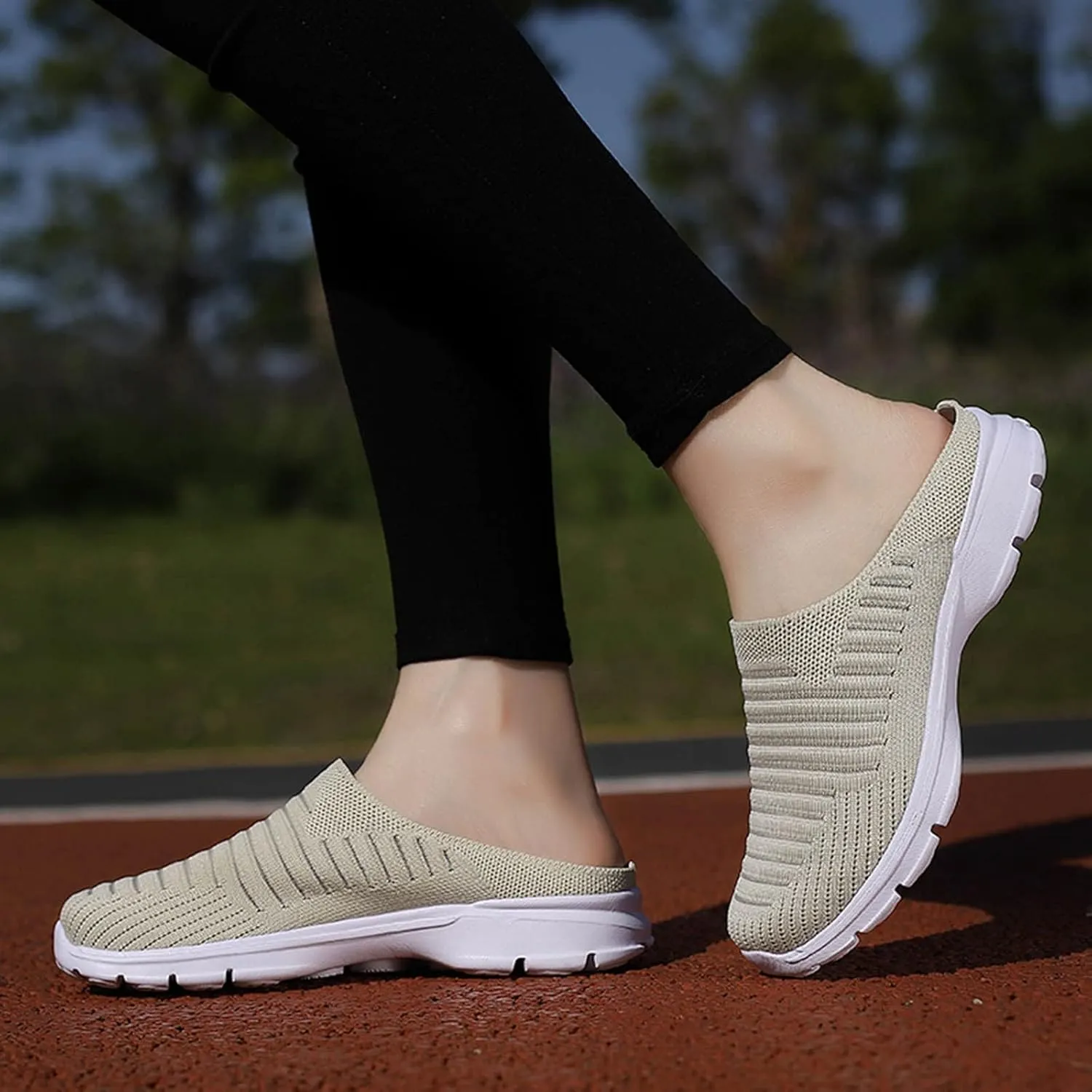 Women's Backless Slip on Mesh Sneakers Shoes Running Shoes for Men High Top Women's Shoes Casual Women Shoes Sneakers Red Tennis Shoe Loafers Dress Shoe