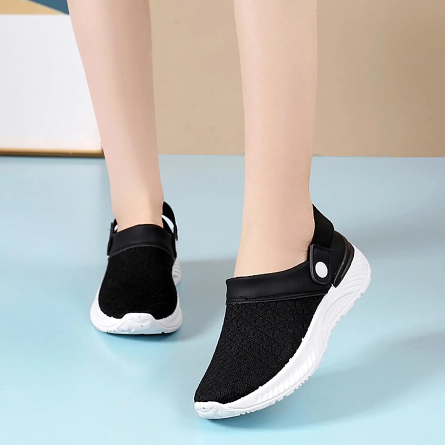 Women's Backless Slip on Mesh Sneakers Shoes Slip On Shoes Women Wide Width Women's Shoes Casual Fashion Sneakers 2025 Slip On Tennis Shoe Loafers Dress Shoe